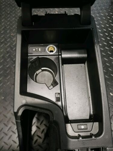 Bmw 3 Series E90 E91 E92 E93 Black Leather Armrest Centre Console Cup Holder Aux