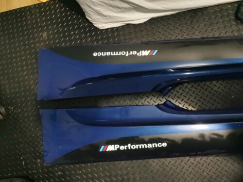BMW 3 Series E92 E93 M-SPORT SIDE SKIRT SILL COVER PAIR IN LEMANS BLUE 381