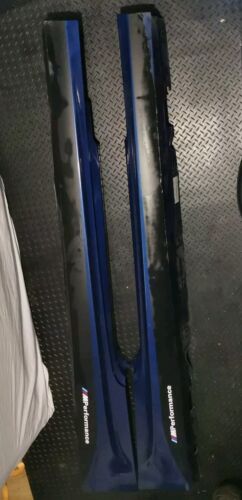 BMW 3 Series E92 E93 M-SPORT SIDE SKIRT SILL COVER PAIR IN LEMANS BLUE 381
