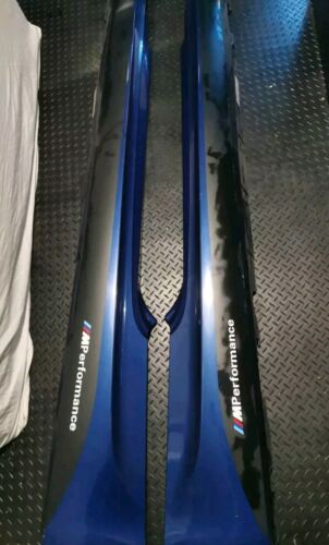 BMW 3 Series E92 E93 M-SPORT SIDE SKIRT SILL COVER PAIR IN LEMANS BLUE 381